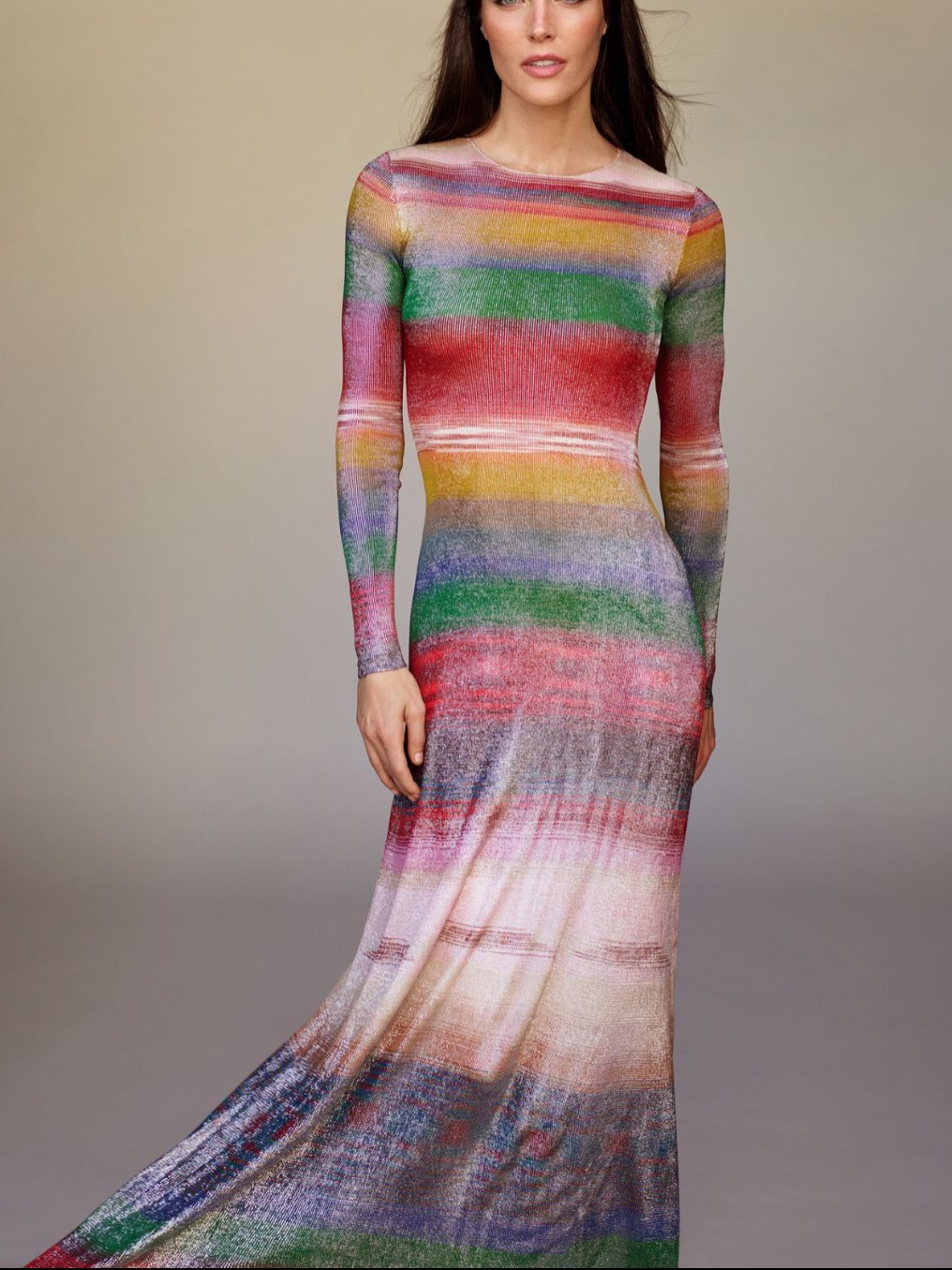 Missoni Striped Lurex Long Dress